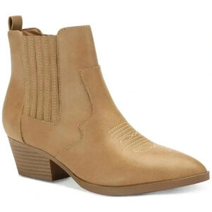 SUN + STONE GRANGERR STRETCH WESTERN ANKLE BOOTS Size 7M